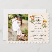 Floral Bumble Bewaar de datum Save The Date (Voorkant)