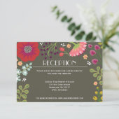 Floral Bunch Reception Kaart (Staand voorkant)