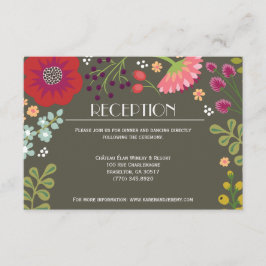 Floral Bunch Reception Kaart