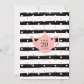 Floral Bunch Tea Party Blush Pink Baby shower Kaart (Achterkant)