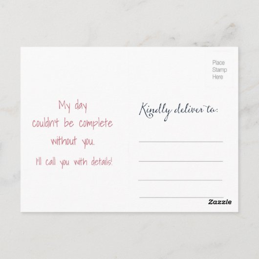 Floral Bunches Maid of Honor Verzoek Briefkaart (Achterkant)