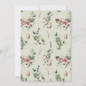 Floral Bunnies Brunch & Egg Hunt Invitation Kaart (Achterkant)