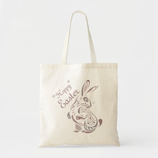 Floral Bunny Canvas tas (Voorkant)