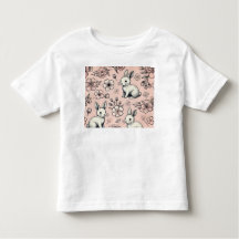 Floral Bunny Doodle T-shirt | Schattige & Gezellig
