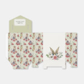 Floral Bunny Ear Baby shower Green Favor Box Bedankdoosjes (Uitgevouwen)