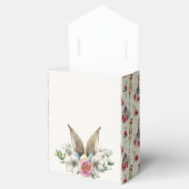 Floral Bunny Ear Baby shower Green Favor Box Bedankdoosjes (Geopend)