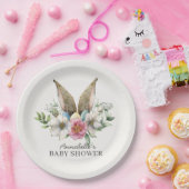 Floral Bunny Ear Baby shower Paper Bord (Feest)