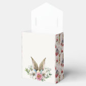 Floral Bunny Ear Baby shower Pink Favor Box Bedankdoosjes (Geopend)