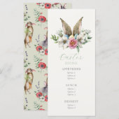Floral Bunny Ear Easter Brunch Menu (Voorkant / Achterkant)