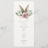 Floral Bunny Ear Easter Brunch Menu (Voorkant)