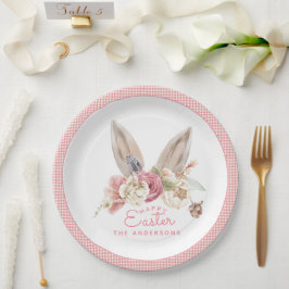 Floral Bunny Ears Borden paaspapier Papieren Bordje
