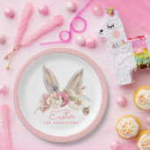 Floral Bunny Ears Borden paaspapier Papieren Bordje (Feest)