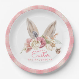 Floral Bunny Ears Borden paaspapier Papieren Bordje