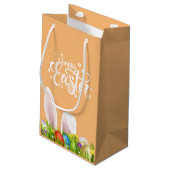 Floral Bunny Ears Happy Pasen | Gift Bag Klein Cadeauzakje (Achterkant Gekanteld)