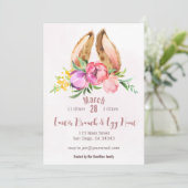 Floral Bunny Ears Uitnodiging (Staand voorkant)