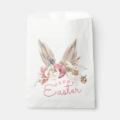 Floral Bunny Ears | Vrolijk Pasen Bedankzakje (Voorkant)
