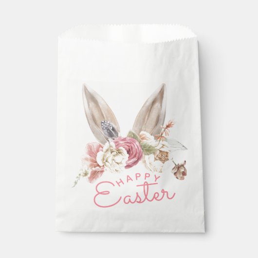 Floral Bunny Ears | Vrolijk Pasen Bedankzakje (Voorkant)