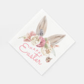 Floral Bunny Ears | Vrolijk Pasen Servet (Hoek)