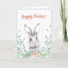 Floral Bunny Easter Kaart