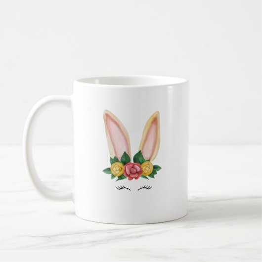 Floral Bunny Fantasy Koffiemok (Links)