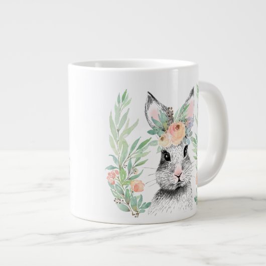 Floral Bunny Grote Koffiekop (Voorkant rechts)