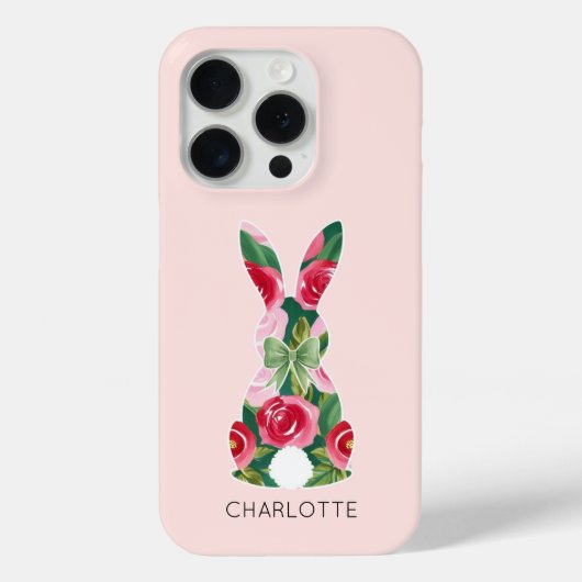  Floral Bunny iPhone Case (Achterkant)
