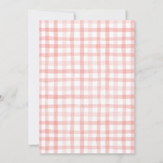 Floral Bunny Meisje Baby shower Kaart (Achterkant)