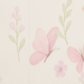 Floral Bunny Nursery Wallpaper – Zacht Roze Behang (Zoom)