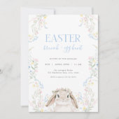 Floral Bunny Pasen Brunch & Egg Hunt uitnodiging (Voorkant)