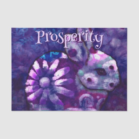 Floral Bunny Rabbit Gepersonaliseerde Decoupage Tissuepapier (Voorkant)