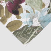 Floral Burgundy and Navy Script Ephemera-ontkoppel Tissuepapier (Detail)