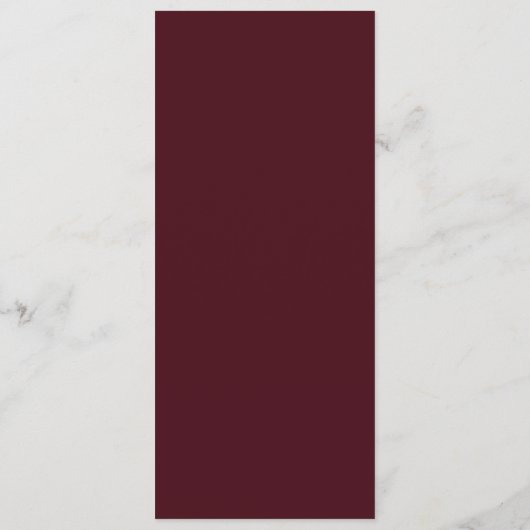 Floral Burgundy Blush Greenery Modern Minimal Menu (Achterkant)