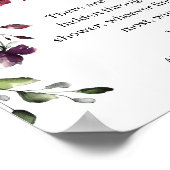 Floral Burgundy Blush Pacifier Hunt Sign Poster (Hoek)