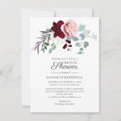 Floral Burgundy Eucalyptus Foliage Vrijgezellenfee Kaart (Voorkant)