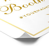 Floral Burgundy Gold Wedding Photo Booth Poster (Hoek)