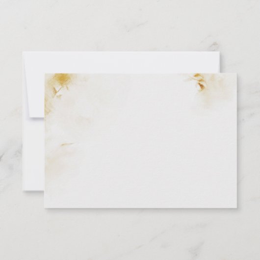 Floral burgundy goudval bruiloft bedankt kaart (Achterkant)