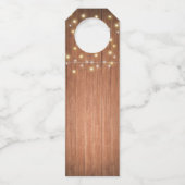 Floral Burgundy Mason Jar Rustic Wedding Flessenhanger (Achterkant)