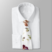 Floral-Burgundy Necktie |Trendy Floral Wedding Str Stropdas (Gebonden)