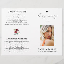 Floral Burgundy - programma voor de viering van he