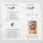 Floral Burgundy - programma voor de viering van he (Voorkant / Achterkant)