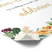Floral Burgundy Pumpkin Envelope Station Poster (Hoek)