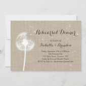Floral Burlap Rehearings Kaart (Voorkant)