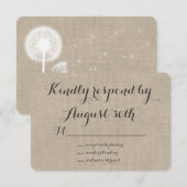 Floral Burlap RSVP (Voorkant / Achterkant)