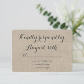 Floral Burlap RSVP (Staand voorkant)