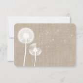 Floral Burlap RSVP (Achterkant)