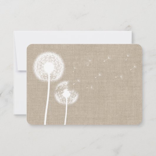 Floral Burlap RSVP (Achterkant)