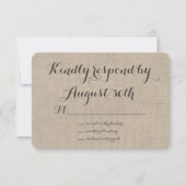 Floral Burlap RSVP (Voorkant)