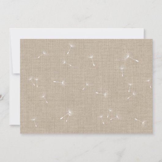 Floral Burlap Vrijgezellenfeest Invite (roze) Kaart (Achterkant)