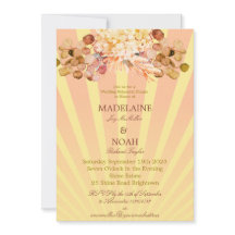 Floral Burnt Oranje Sunray Wedding Rehearsal