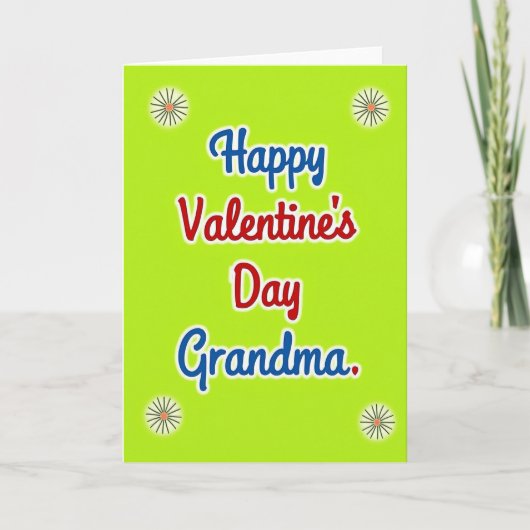Floral Burst Grandma Card Kaart (Voorkant)